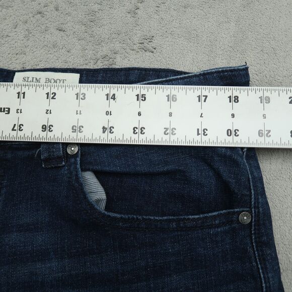 TK AXEL Jeans Mens Size 36x32 Blue Slim Bootcut Stretch Denim Pants Dark Wash - Picture 3 of 16